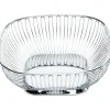 Alessi - Skål i poleret stål - Firkantet trådkurv - Ø23 cm