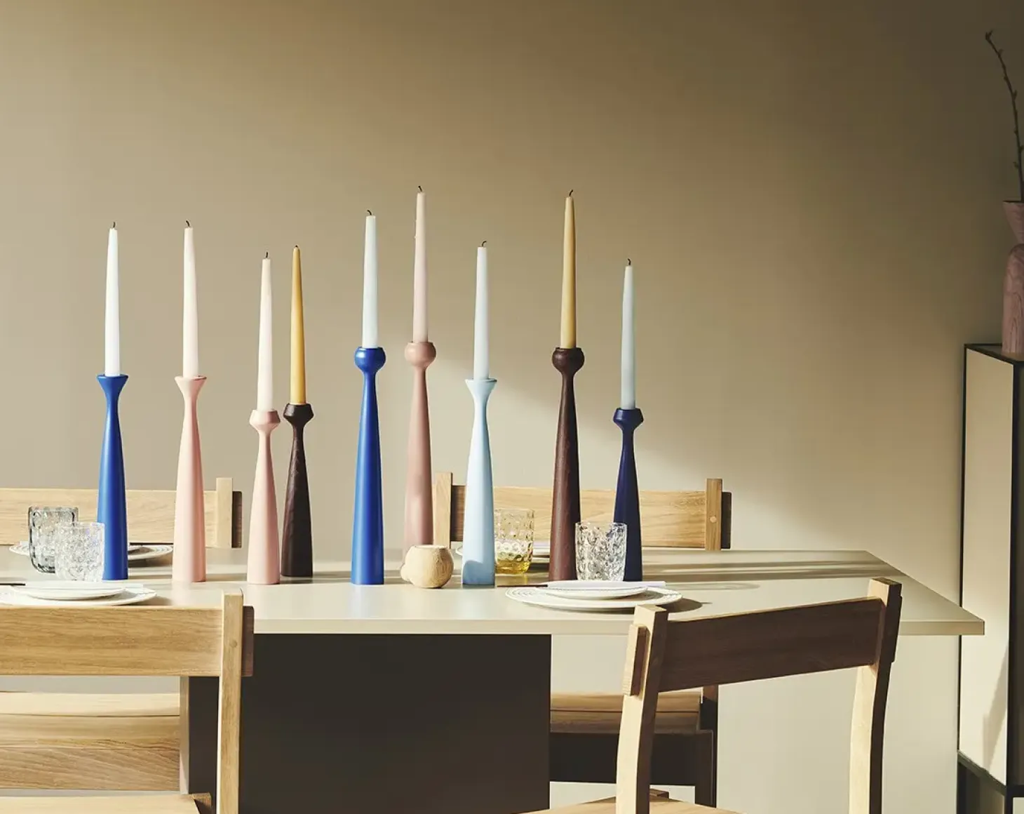 Applicata - Lysestage - Blossom - Tulip - Yellow/Gul - H:33,5 cm