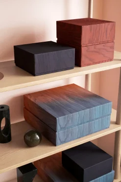 Applicata - Opbevarings kasse med låg - Blå/rød