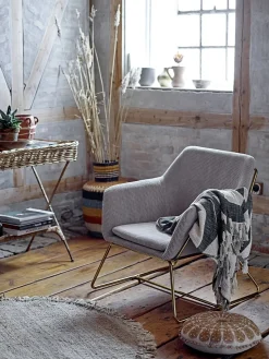 Blommingville - kurv i multifarvet flet - Højde 55 cm