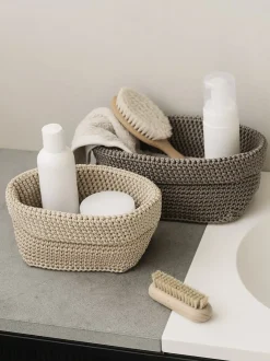 Blomus - Crochet Rope Basket - M - Moonbeam - TELA