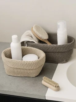Blomus - Crochet Rope Basket - L - Bark - TELA