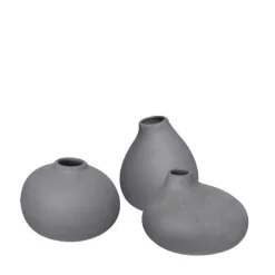 Blomus - Set 3 Vases - 3 x Pewter - NONA