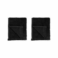 Blomus - Set of 2 Guest Hand Towels - Black - FRINO