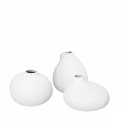 Blomus - Set of 3 Vases - 3 x White - NONA