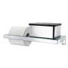 Blomus - Toilet Paper Holder with glass shelf - polished - MENOTO