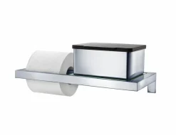 Blomus - Toilet Paper Holder with glass shelf - matt - MENOTO