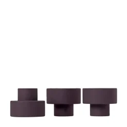Blomus - TRIO lysestager - Lilla - Sæt af 3
