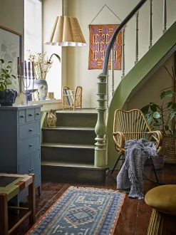 Bloomingville - Bresso Plaid, Blå, Genanvendt Bomuld