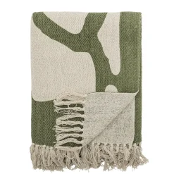 Bloomingville - Dalmine Plaid, Grøn, Genanvendt Bomuld