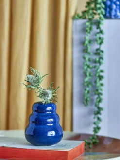 Bloomingville - Faramir Vase, Blå, Stentøj