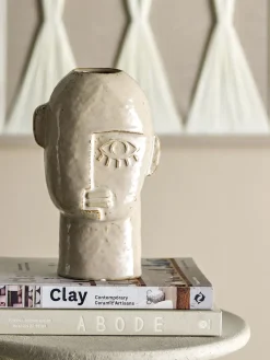 Bloomingville - Lizzie Vase, Natur, Stentøj