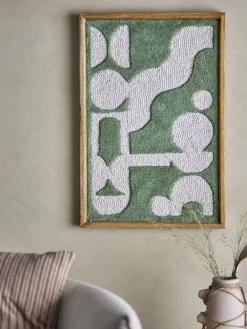 Bloomingville - Longton Vægdekoration, Grøn, Uld, 66x46 cm