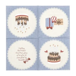 Bloomingville - Oscar Serviet, Blå, FSC® Mix, Papir