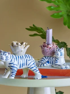 Bloomingville - Rory Lysestage, Hvid, Stentøj