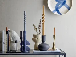 Bloomingville - Twist Stearinlys, Brun, Parafin, sæt med 2 styk