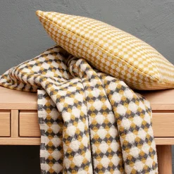 Burel Factory - Azulejo Biocolor - Plaid/tæppe - Light green and Light Grey - 180x130 cm