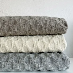 Burel Factory - Pied de Coq - Plaid/tæppe - Lysegrå