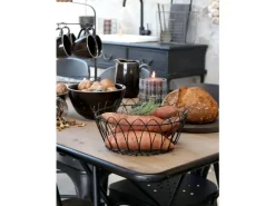 Chic Antigue - Kurv - fil de fer - Sort - Ø 27 cm