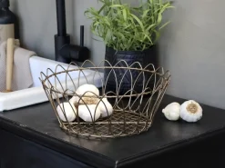 Chic Antigue - Kurv - fil de fer - Messing - Ø 27 cm