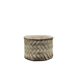 Chic Antique - Corte skjulere med flettede mønster lavet i cement (Ø13,5 cm)