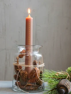 Chic Antique - Krone Kalenderlys - Hør m. Guld tal