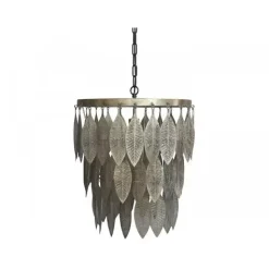 Chic Antique - Lampe med metal dekoration - antique messing - Ø47