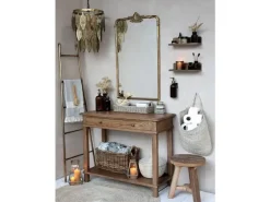 Chic Antique - Lampe med metal dekoration - antique messing - Ø37,5