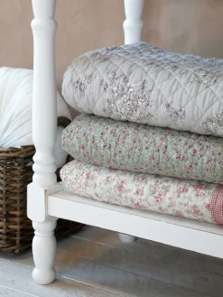 Chic Antique - Plaid - Blomstret Quilt - Lavender