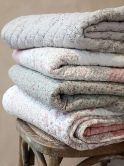 Chic Antique - Plaid - Blomstret Quilt - Verte