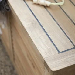 Cinas - Opbevaringsbænk, Teak, 90x30x48 cm