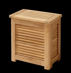 Cinas - Opbevaringsboks m. jalousi, lille, teak