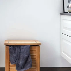 Cinas - Opbevaringsboks m. jalousi, lille, teak