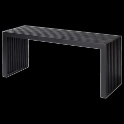Cinas - Rib bænk 104x35cm mahogni mat sort