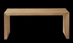 Cinas - Rib bænk 104x35cm teak