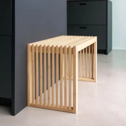 Cinas - Rib 2-pers bænk 73x35x43cm bambus