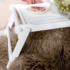 Cinas - Sengebakke i mat hvid mahogni