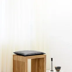 Cinas - Siddepude til Rib stool sort læder