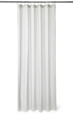 Compliments - Badeforhæng - Lines shower curtain w/eyelets 220 cm - Lys grå