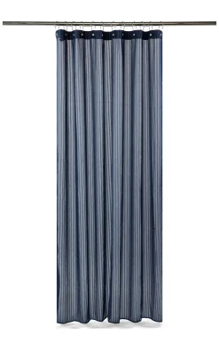 Compliments - Badeforhæng - Lines shower curtain w/eyelets 220 cm - Mørk blå