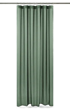 Compliments - Badeforhæng - Lines shower curtain w/eyelets 200 cm - Skovgrøn