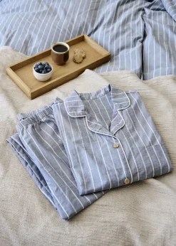 Compliments - Sengetøj - Blik Bed Linen 240x220/60x63 (2) cm - Blå