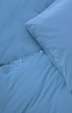 Compliments - Sengetøj - Stone Bed Linen 140x200/60x63 cm - Ocean blue