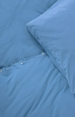 Compliments - Sengetøj - Stone Bed Linen 140x220/60x63 cm - Ocean blue