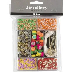 Creativ Company - DIY Mix Smykker, stærke farver, Frugtmix, 1 pk.