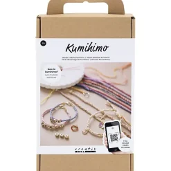 Creativ Company - Start DIY Kit Kumihimo - Venskabsarmbånd, 1 pk.