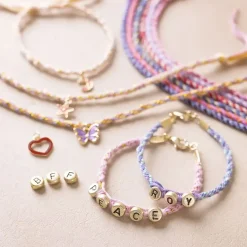 Creativ Company - Start DIY Kit Kumihimo - Venskabsarmbånd, 1 pk.