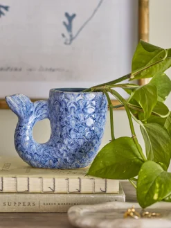 Creative Collection - Ariella Vase, Blå, Stentøj