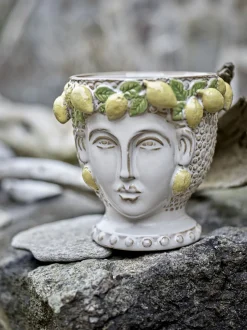 Creative Collection - Limone Urtepotteskjuler, Gul, Stentøj