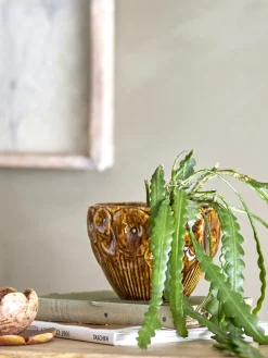 Creative Collection - Rokaya Urtepotteskjuler, Brun, Stentøj